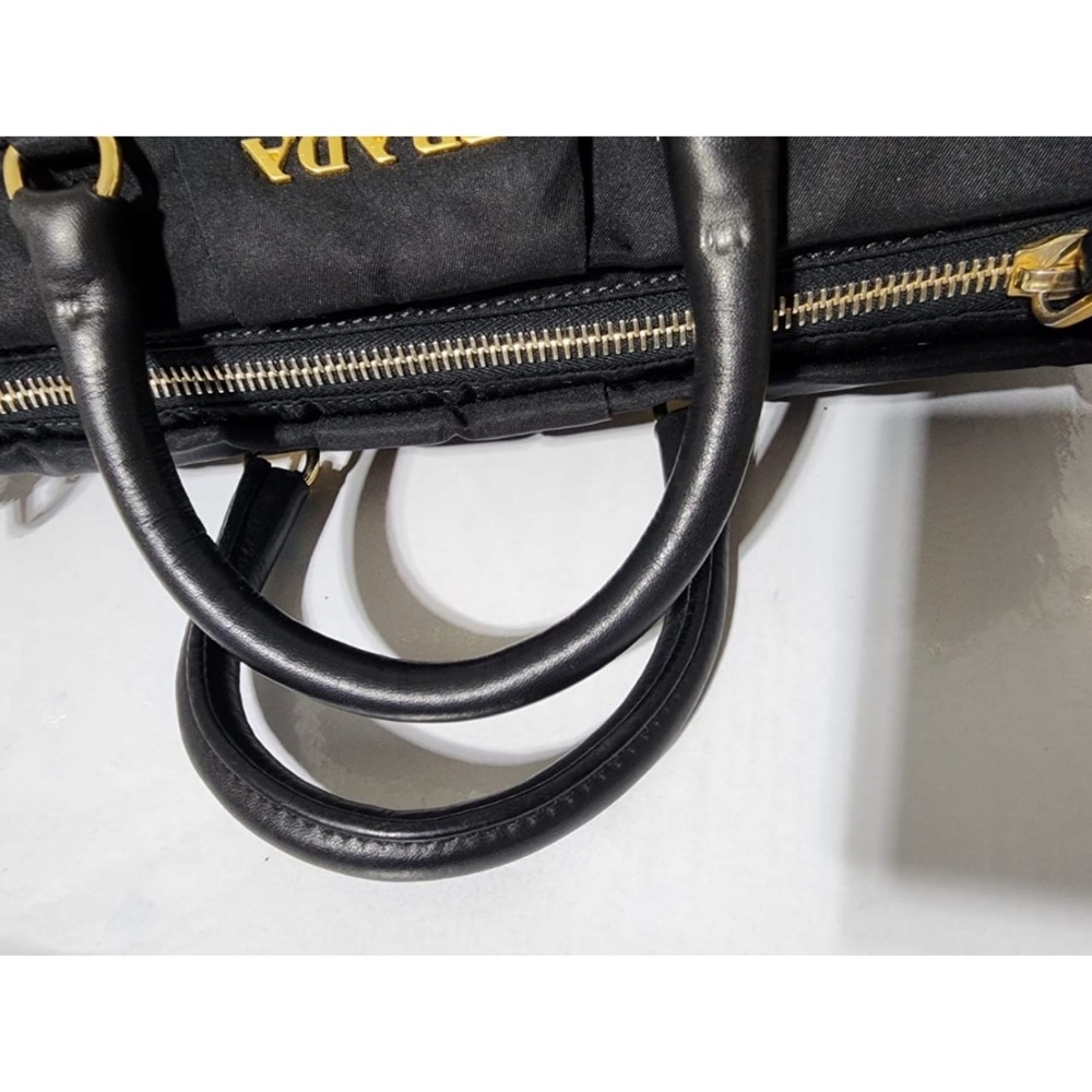 Authentic Prada Convertible Satchel Tessuto Bag Black - Picture 5 of 13